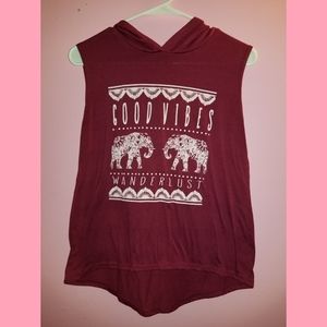 Good Vibes Hooded Tank Top